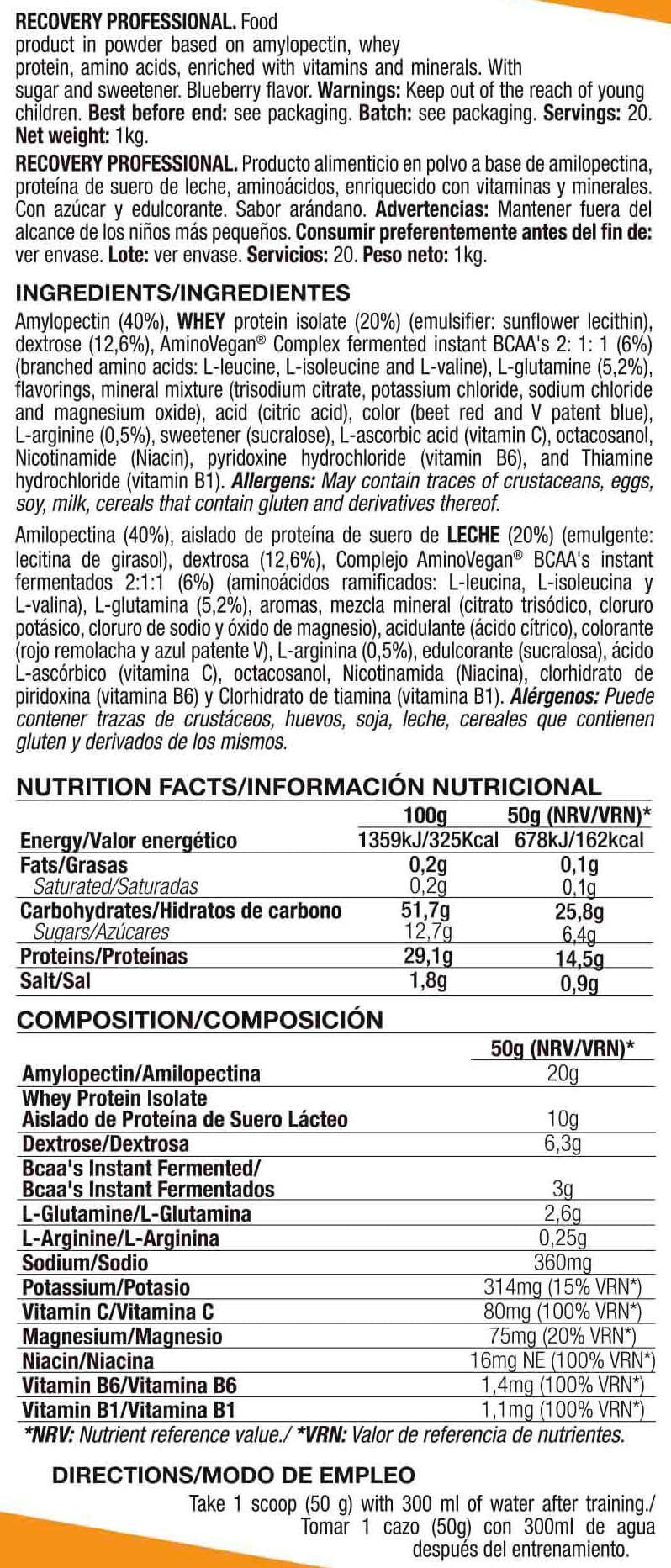 Información nutricional