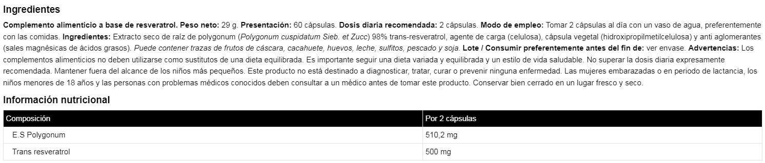 Información nutricional