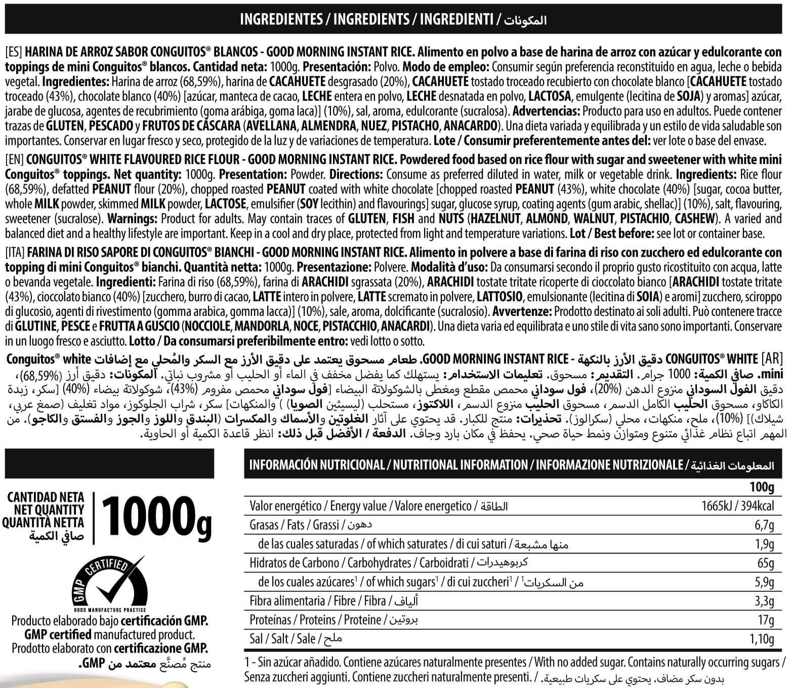 Información nutricional