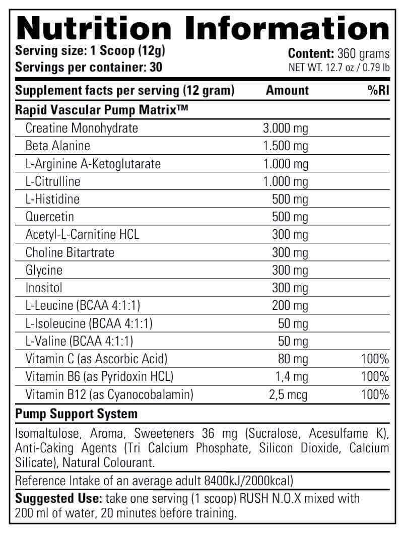 Información nutricional
