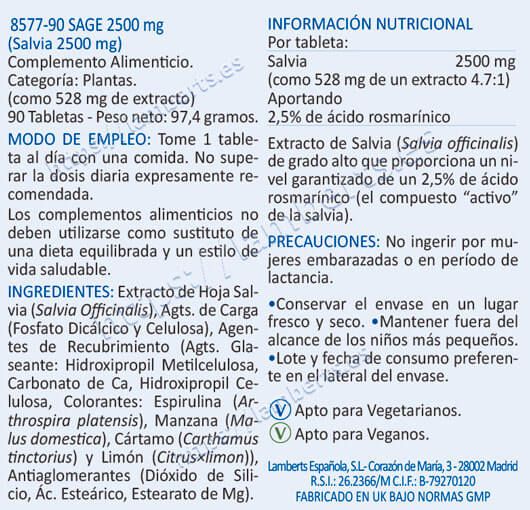 Información nutricional