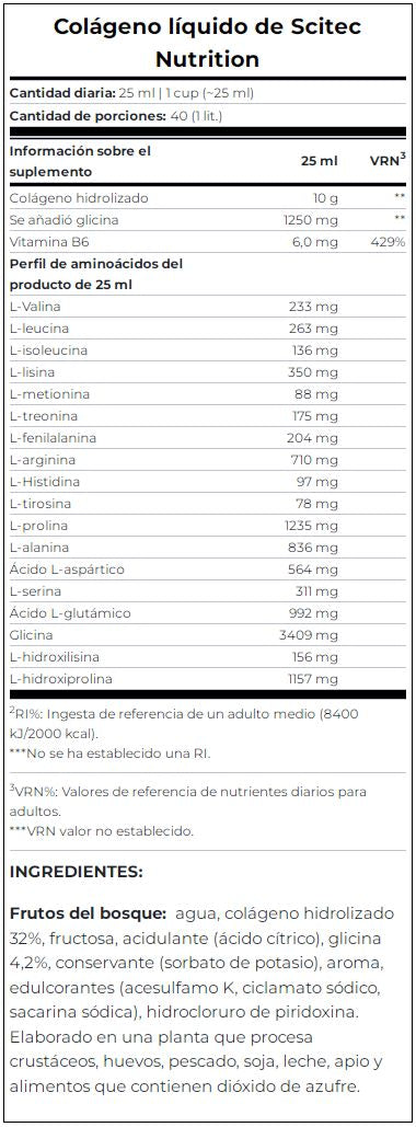 Información nutricional