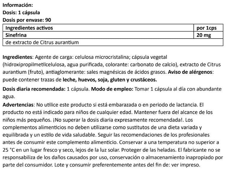 Información nutricional