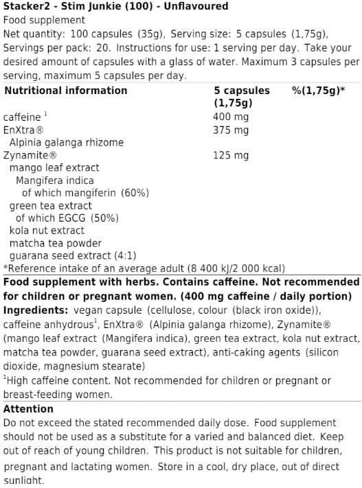 Información nutricional