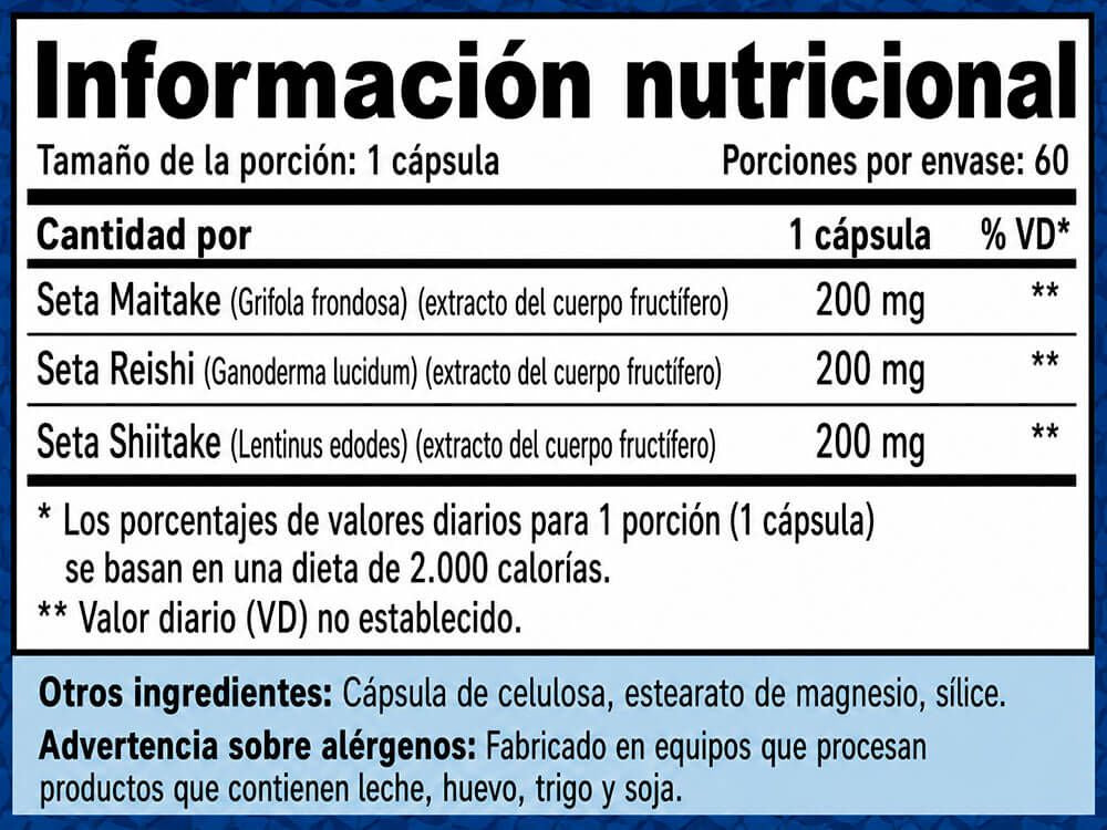 Información nutricional