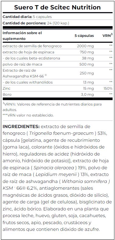 Información nutricional