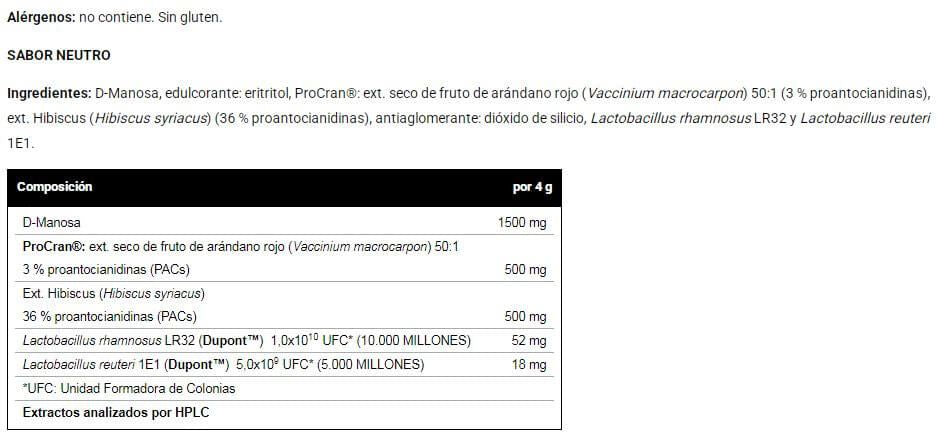 Información nutricional