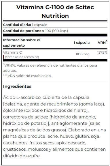Información nutricional