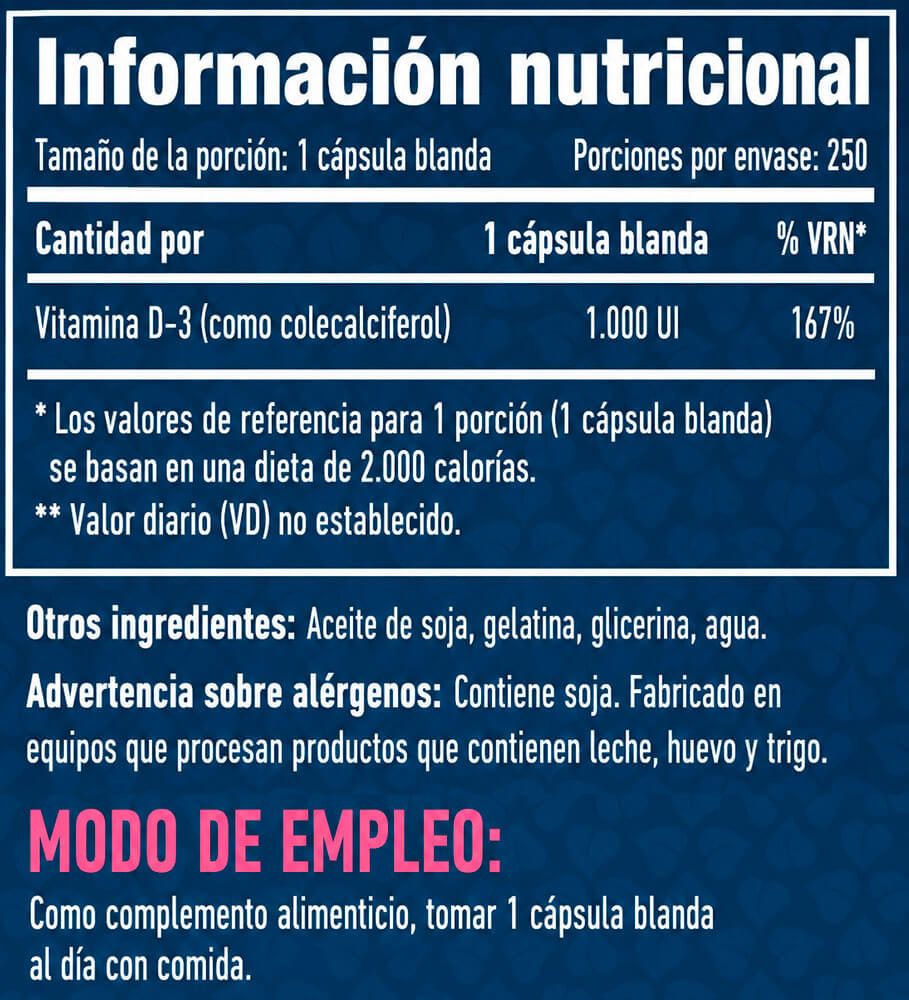 Información nutricional
