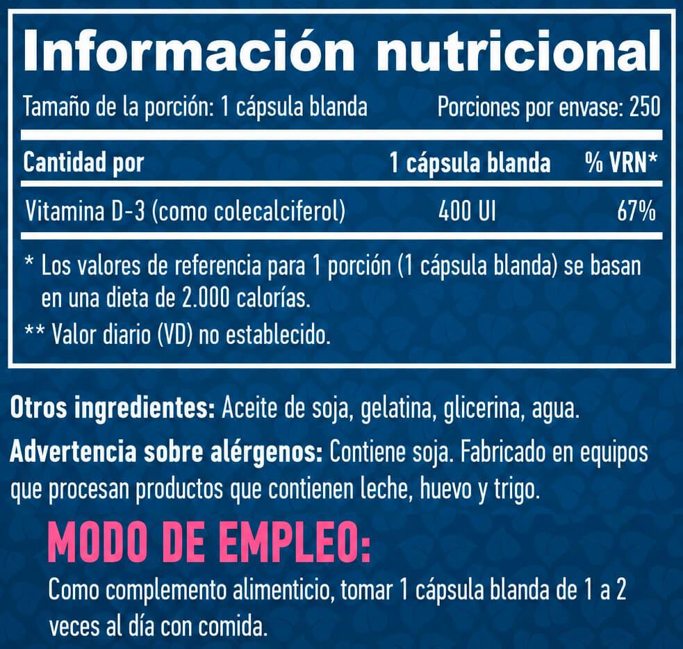 Información nutricional