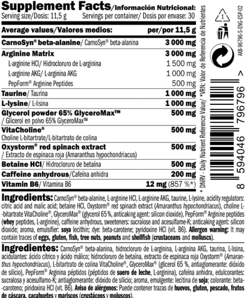 Información nutricional