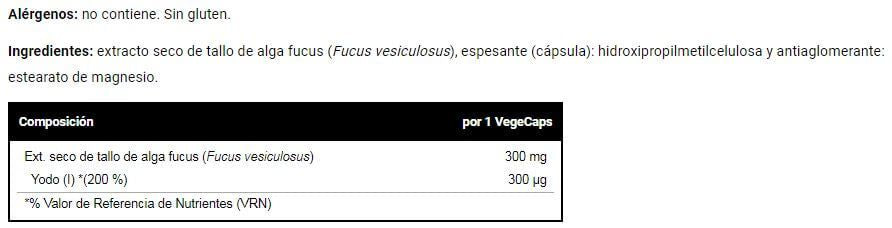 Información nutricional