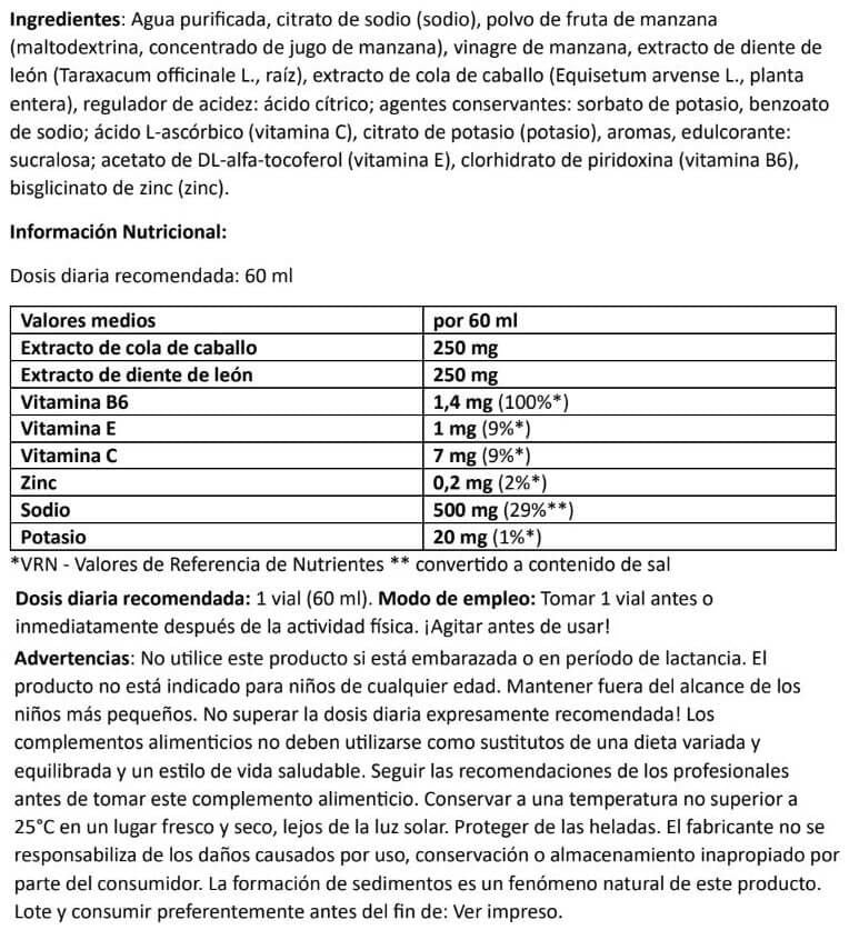 Información nutricional
