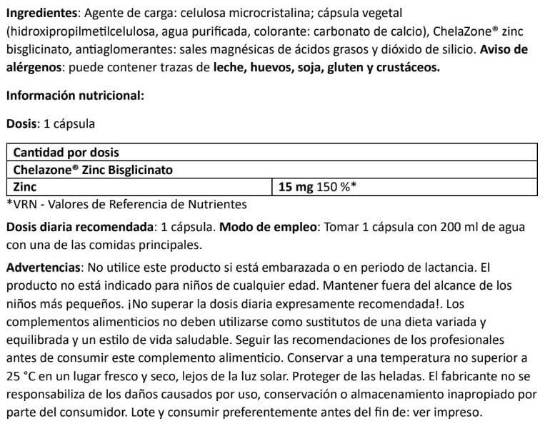 Información nutricional