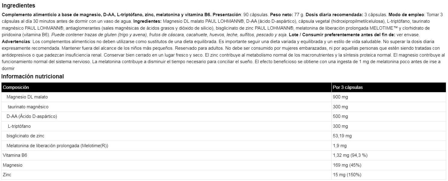 Información nutricional