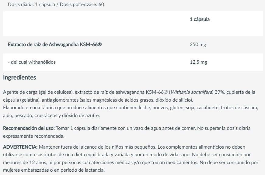 Información nutricional