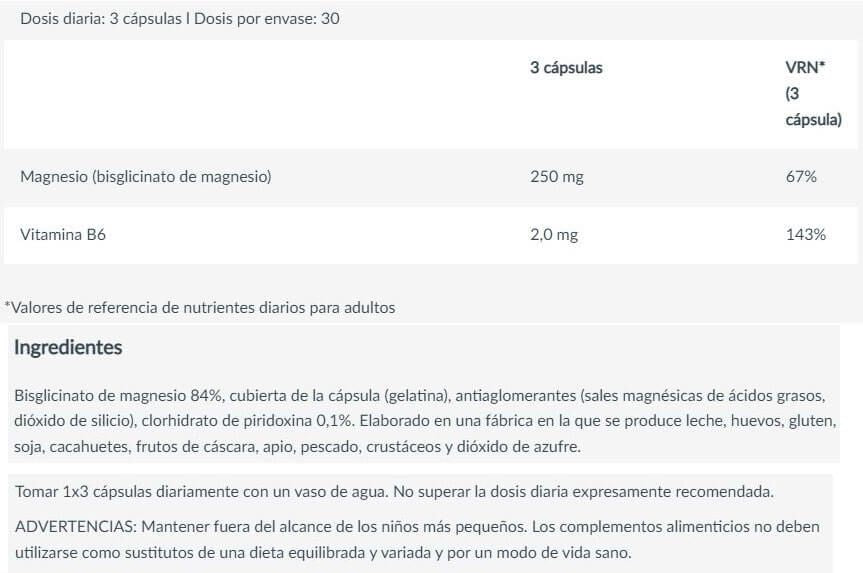 Información nutricional