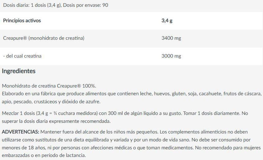 Información nutricional