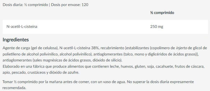 Información nutricional