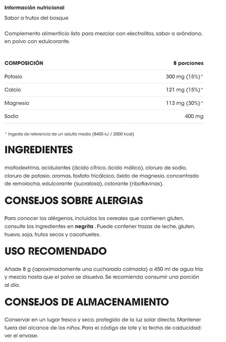 Información nutricional
