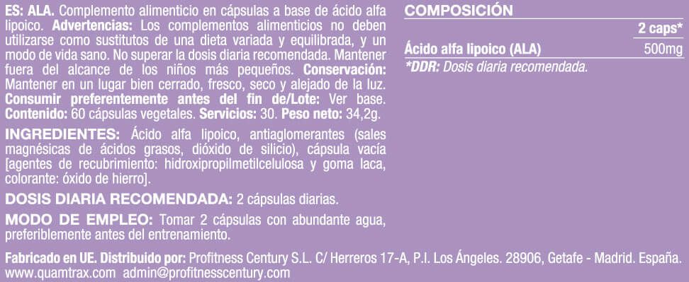 Información nutricional
