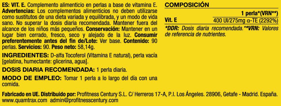Información nutricional