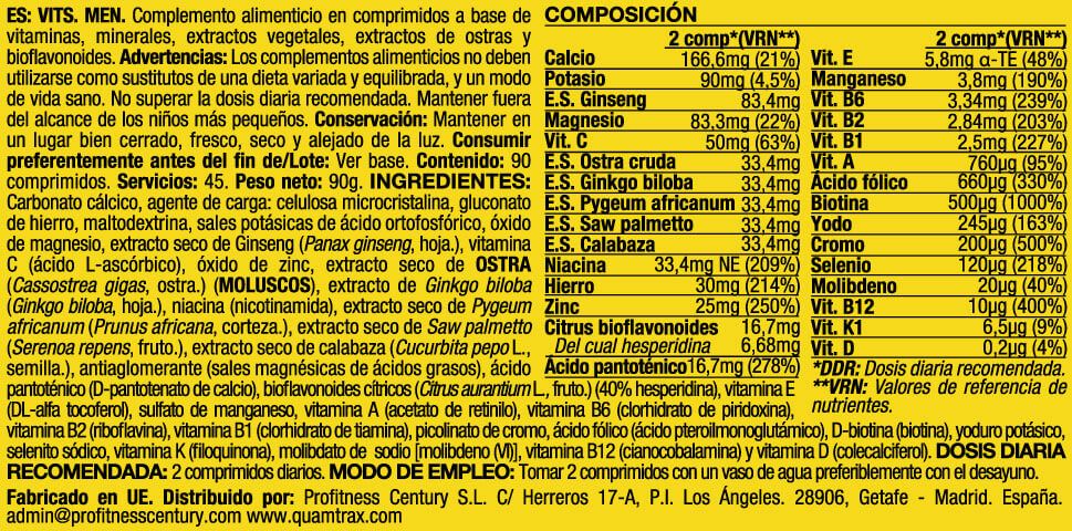 Información nutricional