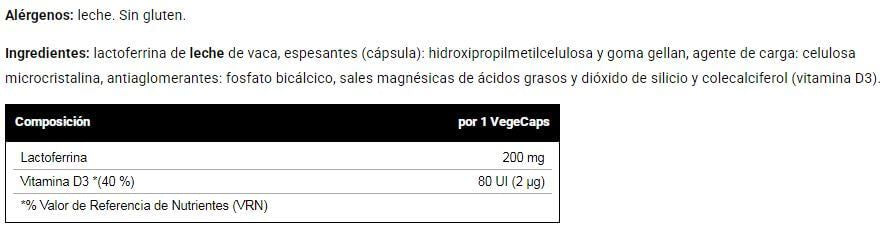 Información nutricional