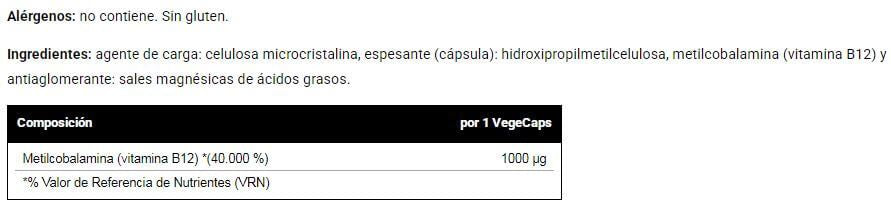 Información nutricional