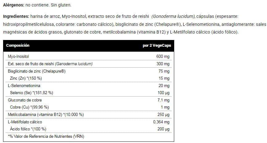 Información nutricional
