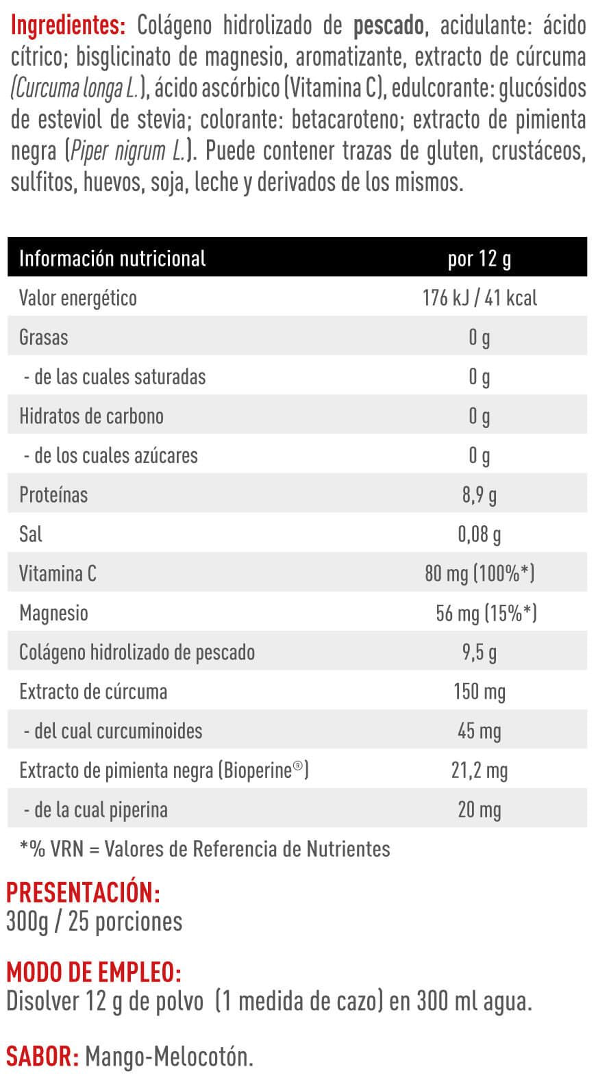 Información nutricional