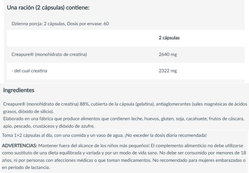 Información nutricional