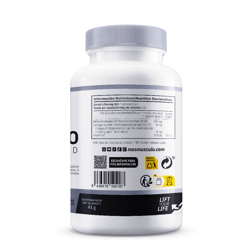 Colágeno UC-II® con MSM + Vitamina D - Masmusculo Supplements 2
